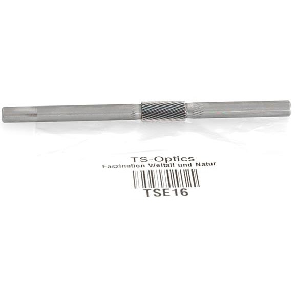 Axe de remplacement universel pour porte-oculaires RAP 2,5'' L=106mm D=6mm Module 0,3 - TSOptics