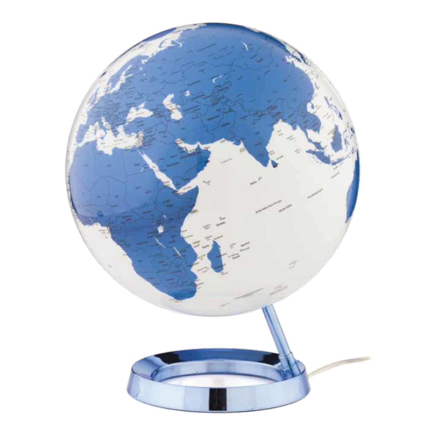 Globe terrestre lumineux Ø 30cm bleu vif - Atmosphere