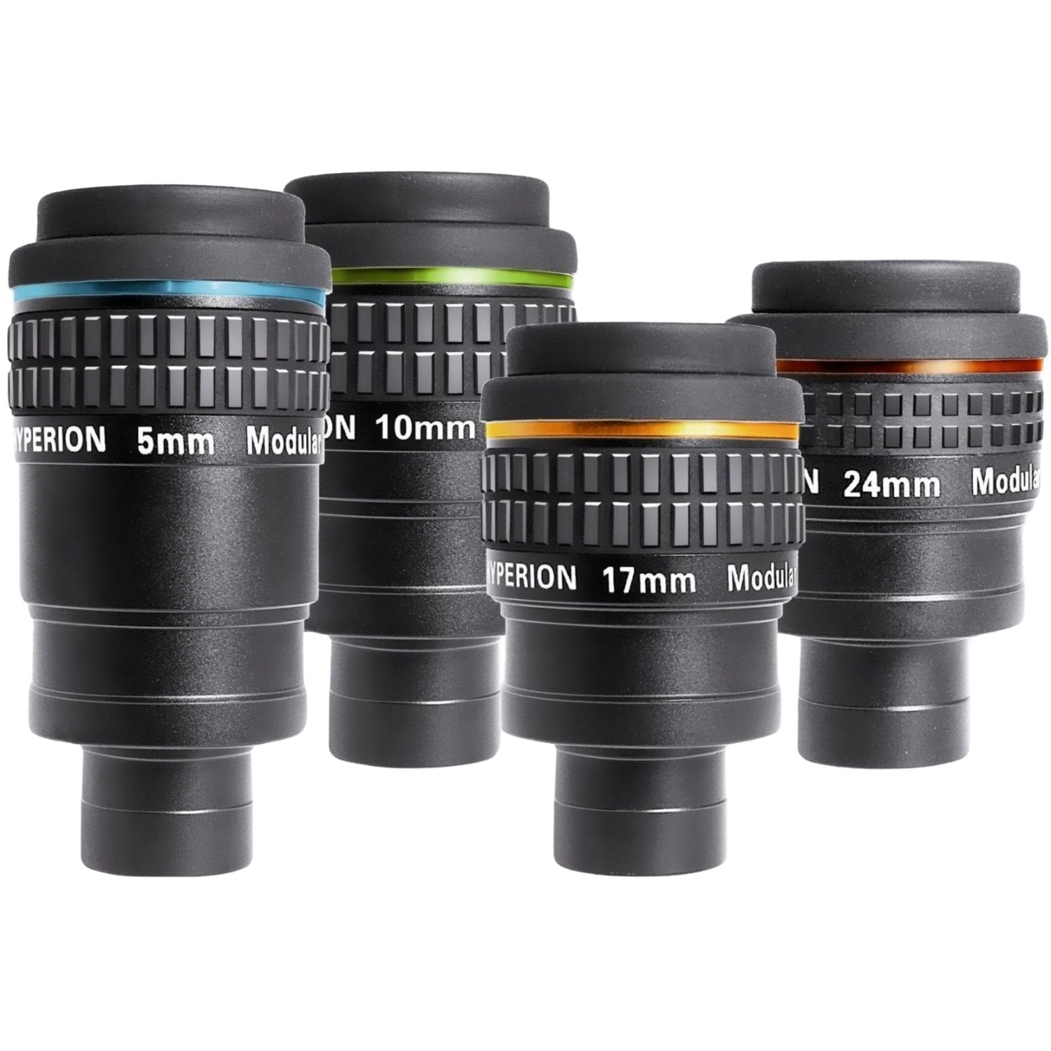 Lot de 4 oculaires 5mm + 10mm + 17mm + 24mm 68° Hyperion avec valise - Baader
