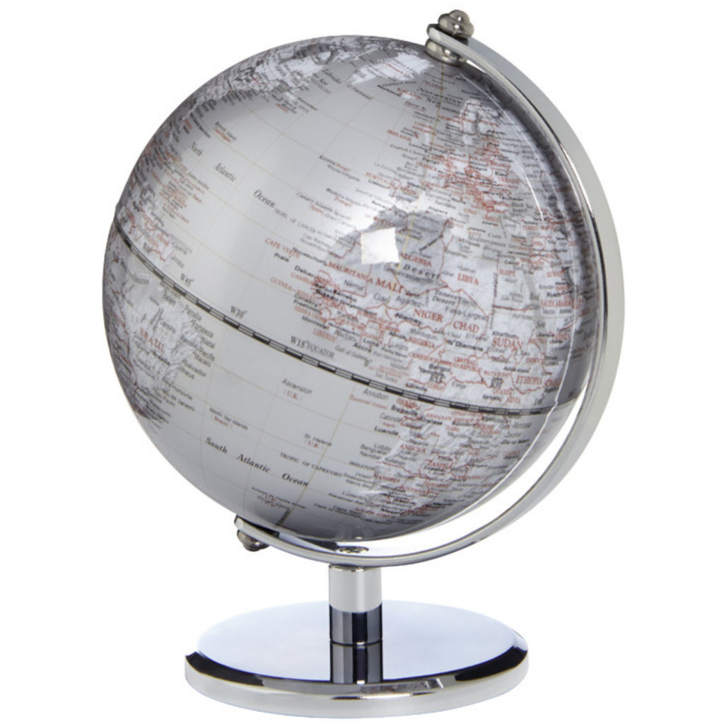 Globe terrestre Gagarin Ø130mm Argent - Troika