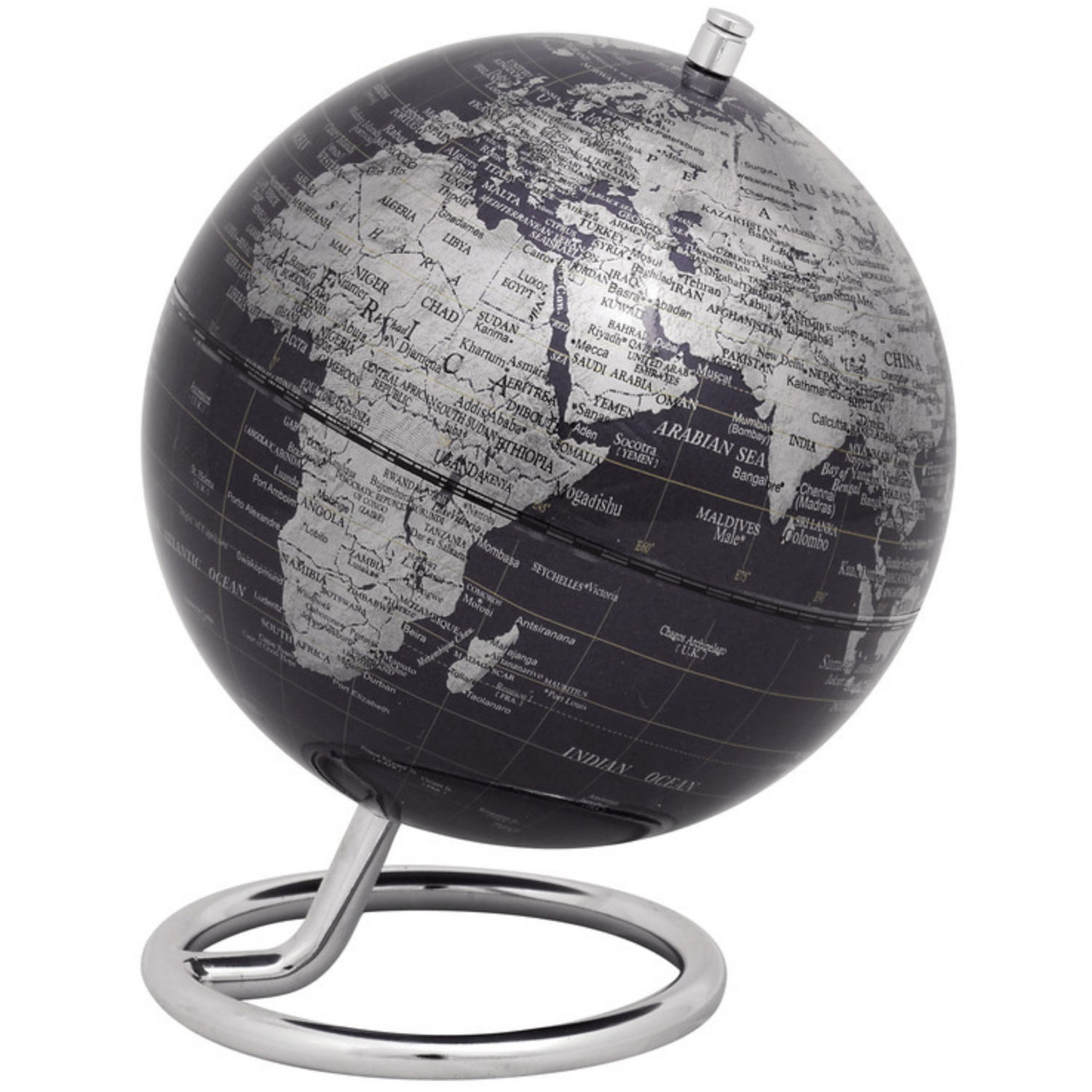 Globe terrestre Galilei Ø130mm noir mat - Troika