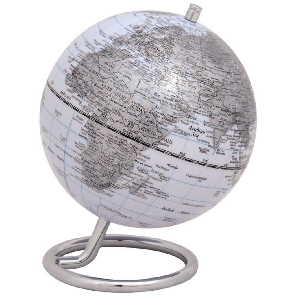Globe terrestre Galilei Ø130mm blanc - Troika