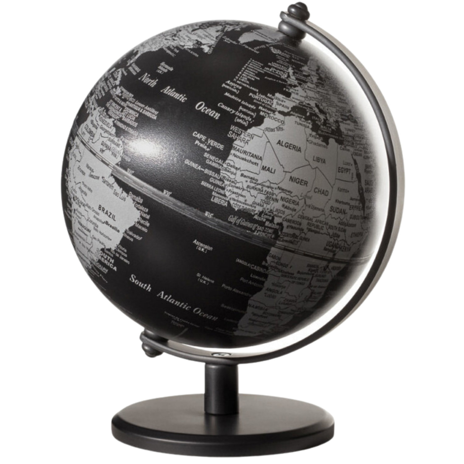 Globe terrestre Gagarin Ø130mm noir mat - Troika