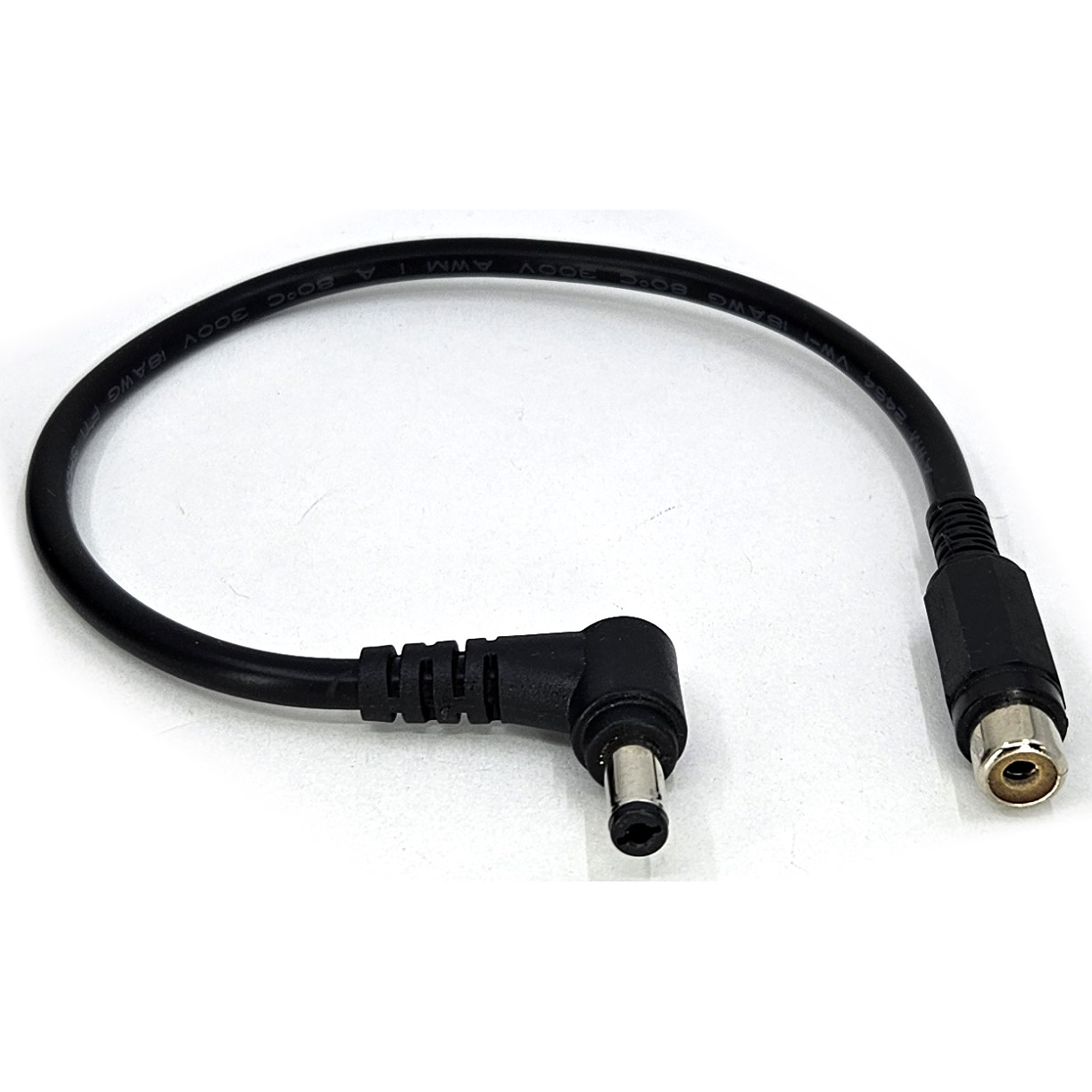 Câble d'alimentation 5.5/2.1mm mâle vers RCA pour résistance chauffante long. 0,25m coudé pour ASIAIR Plus / Mini - PierroAstro