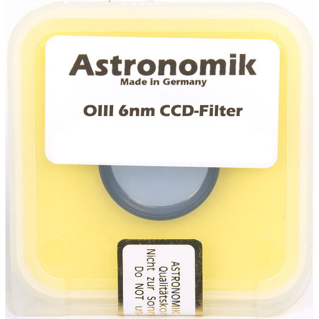 Filtre photo mono-bande OIII 6nm - coulant 31,75mm (M28) - Astronomik