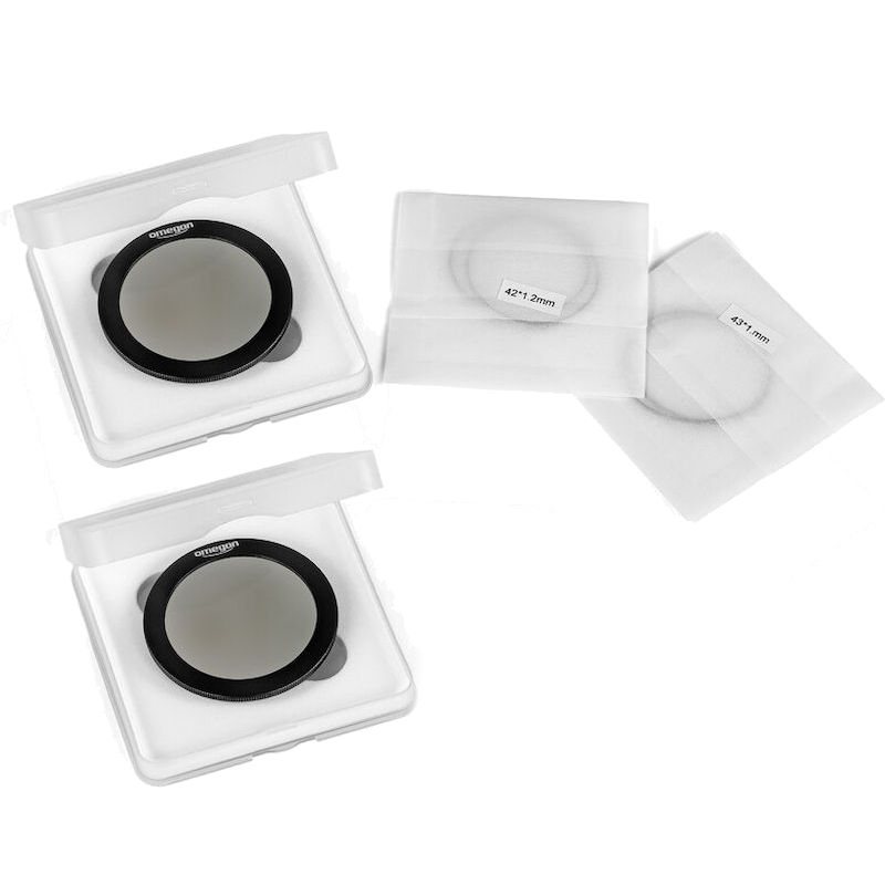 Lot de 2 filtres solaires OD 5.0 visuel et photo Ø  50mm pour jumelles et SeeStar S50 - Omegon