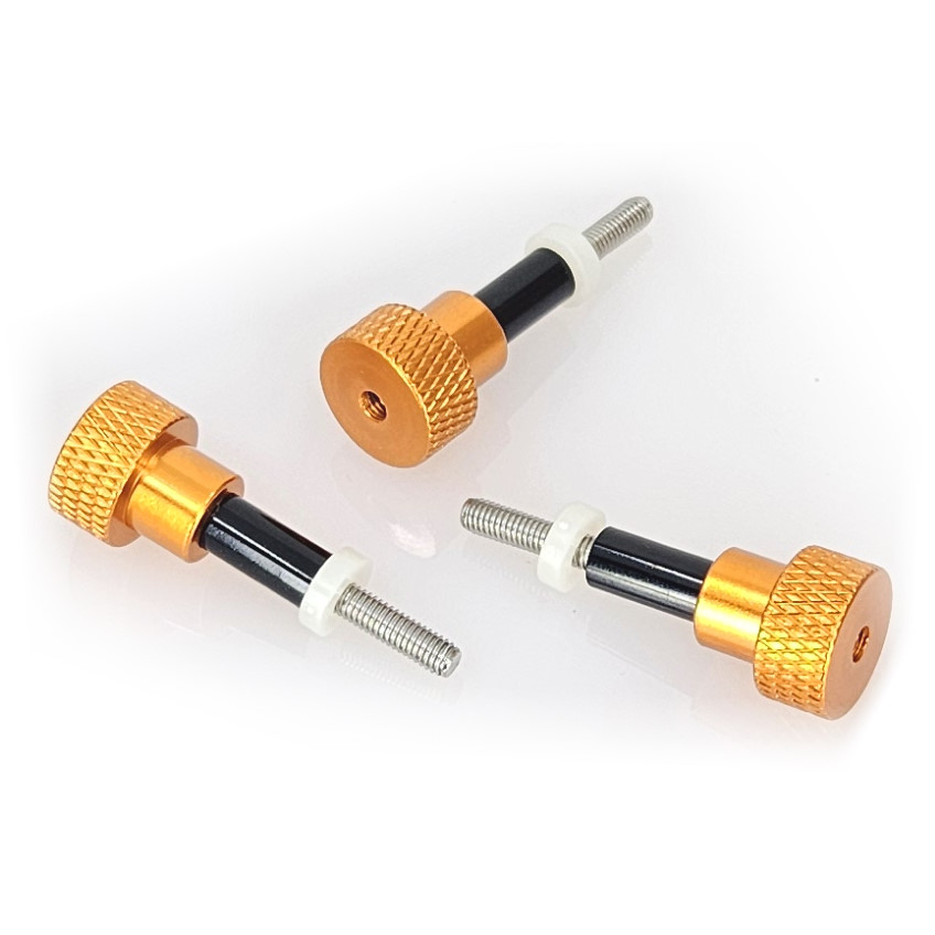 Lot de 3 vis de collimation moletées pour C925 XLT Fastar ou Edge-HD (mètrique) - PierroAstro
