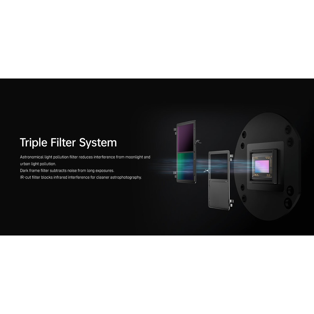 Seestar S50 Pro, les trois filtres internes