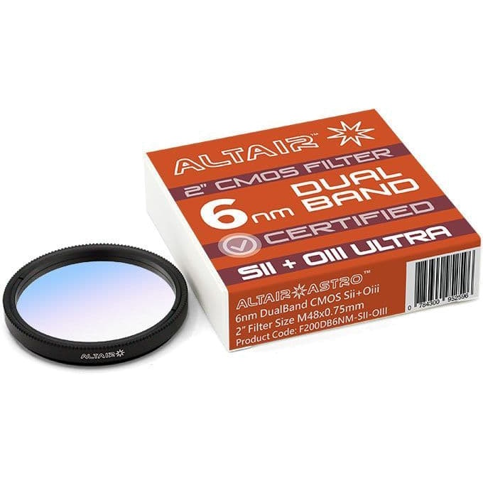 Filtre Photo dual-bande OIII-SII 6nm Premium - coulant 50,80mm (M48) - Altair-Astro