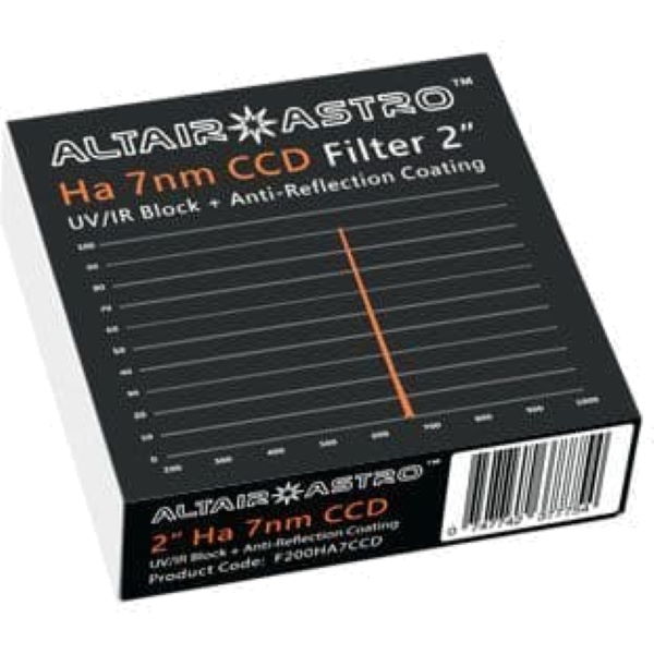 Filtre photo mono-bande Hα (H-alpha)  7nm - coulant 50,80mm (M48) - AltairAstro