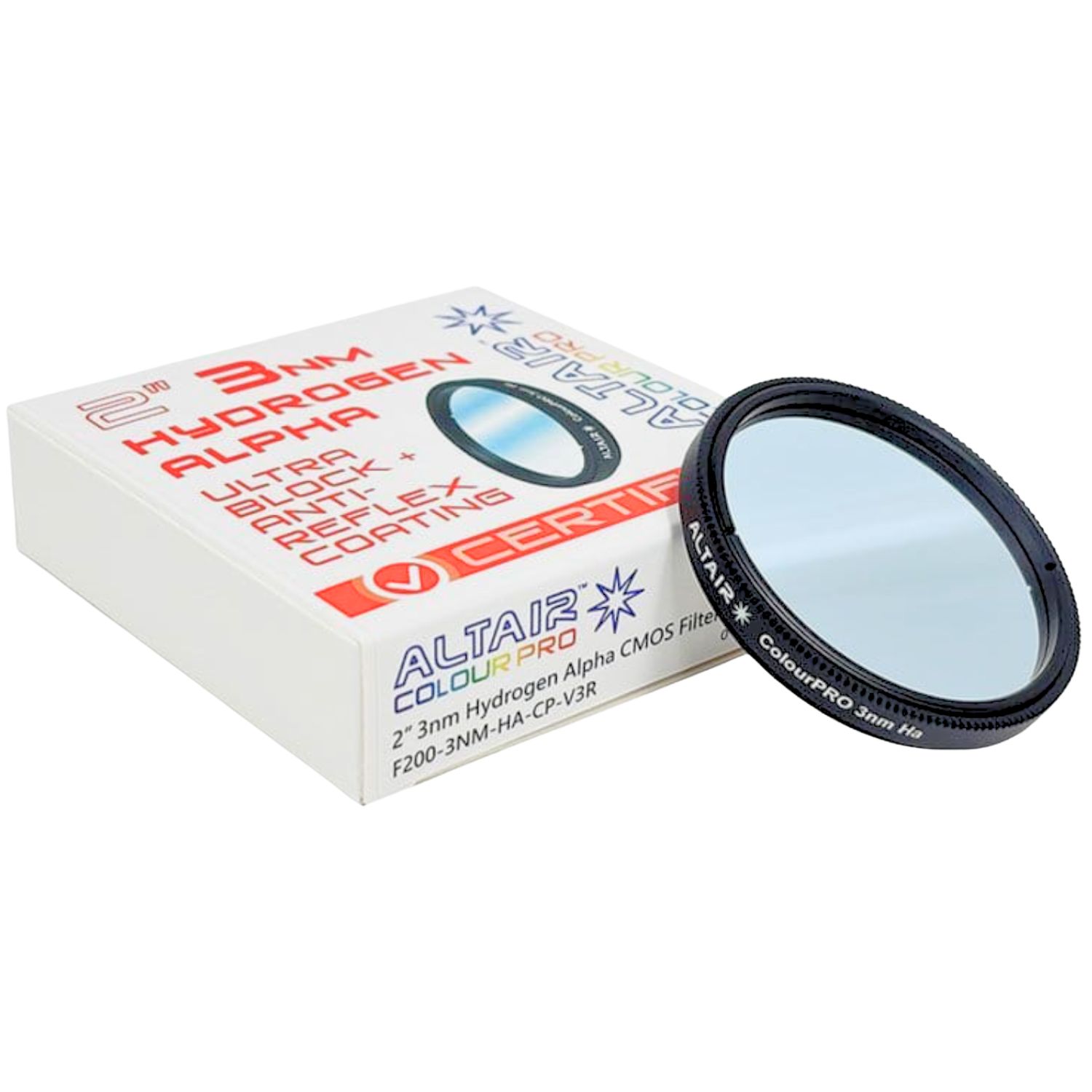 Filtre photo mono-bande Hα (H-Alpha)  3nm ColourPro ULTRA - coulant 50,80mm (M48) - AltairAstro