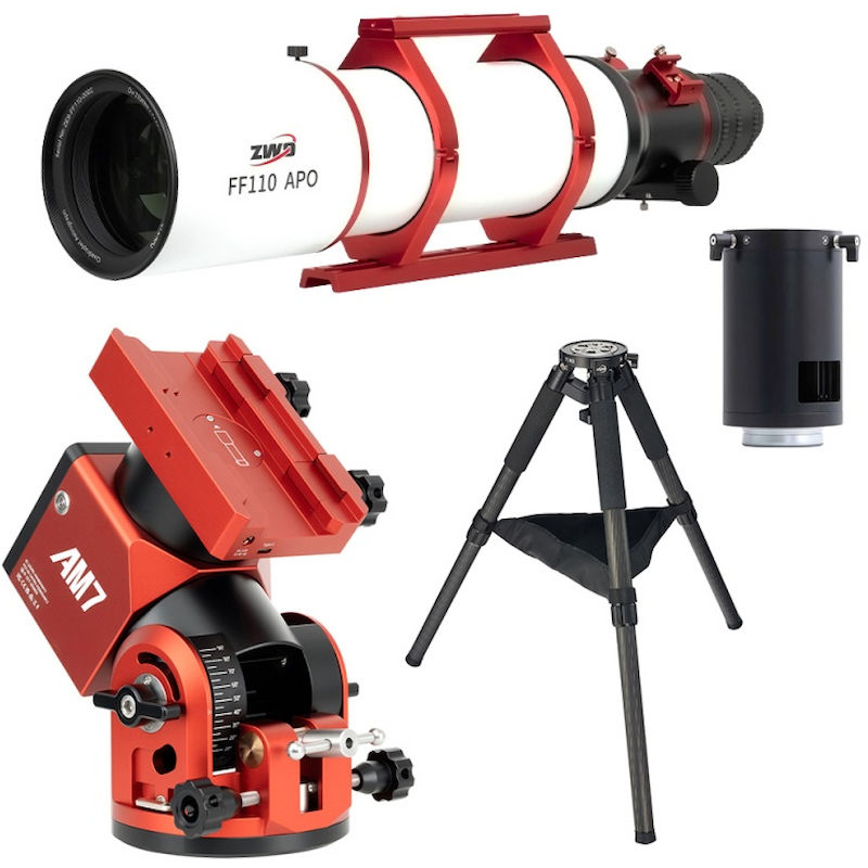 Lunette Astrographe 110/766 quadruplet FF110 sur monture AM7 + PE200 + TC40 - ZWO