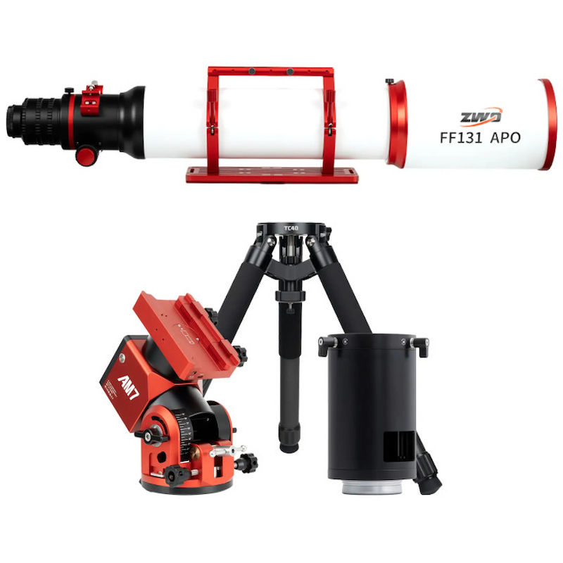 Lunette Astrographe 131/983 quadruplet FF131 sur monture AM7 + PE200 + TC40 - ZWO