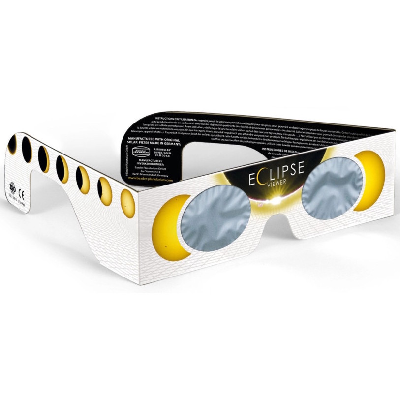 Paire de lunettes solaires ''Eclipse de Soleil''    (1 pièce) OD 5.0 AstroSolar Design Blanc - Baader