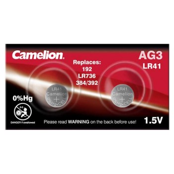 Lot de 2 Piles LR41/AG3/392/384/192/LR736 - Camelion