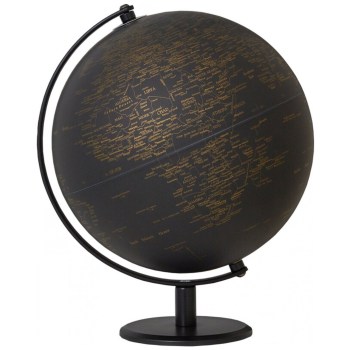 Globe terrestre Planet Ø250mm noir doré - Troika