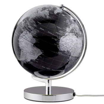 Globe terrestre Terra Light Ø250mm noir brillant - Troika