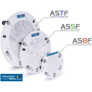 Les trois familles de filtres AstroSolar ClearWhite ASTF ASSF ASBF - Baader