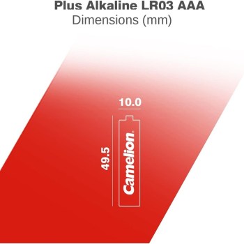 Dimensions pile AAA LR03 - Camelion