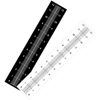 Lot de 2 règlettes graduées autocollantes (1 noire + 1 blanche) pour porte-oculaires - PierroAstro