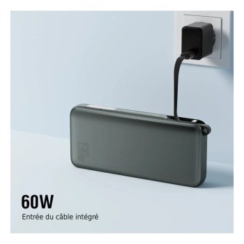 Batterie externe Enterprise 20Ah, 60 W en entrée du câble intégré - 4smarts