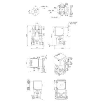 Dimensions et cotes de la monture ZWO AM5N