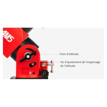 AM5N : frein d'altitude et vis d'ajustement de l'engrenage