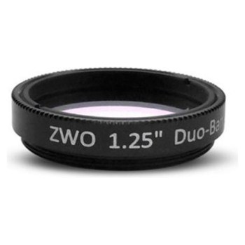 Filtre photo dual-bande Hα (H-alpha)-OIII 15nm, 35nm - coulant 31,75mm (M28) - ZWO