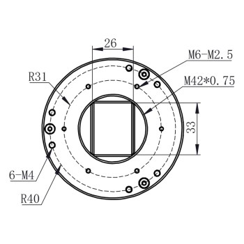 Plan cote de la bague anti-tilt T2