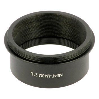 Bague adaptatrice M54 femelle vers M48 mâle long. 21mm - ZWO