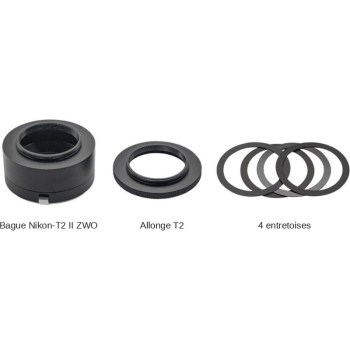 Contenu du kit bague Nikon-T2 II - ZWO