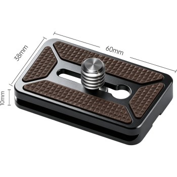 Plateau rapide 3/8'' ZWO, schéma coté 60 x 38 x 10 mm