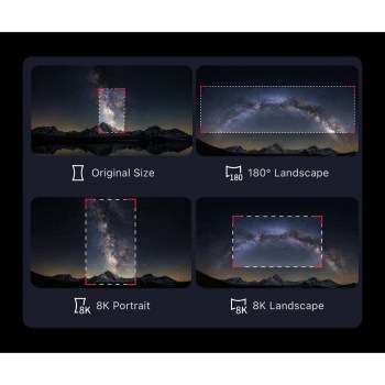 Seestar S50 Pro, cadrages d'origine, panoramique 180 degrés et 8K