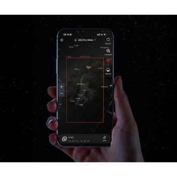 Seestar S50 Pro, réglage du cadrage dans l'application