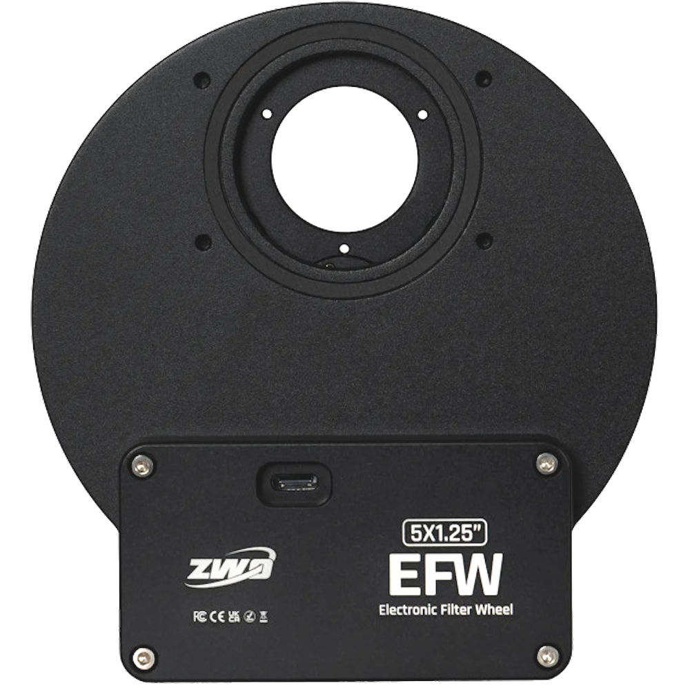Roue à filtres 5x31,75mm (M28) ou Ø 31mm ronds non montés - motorisée EFW v25 - ZWO