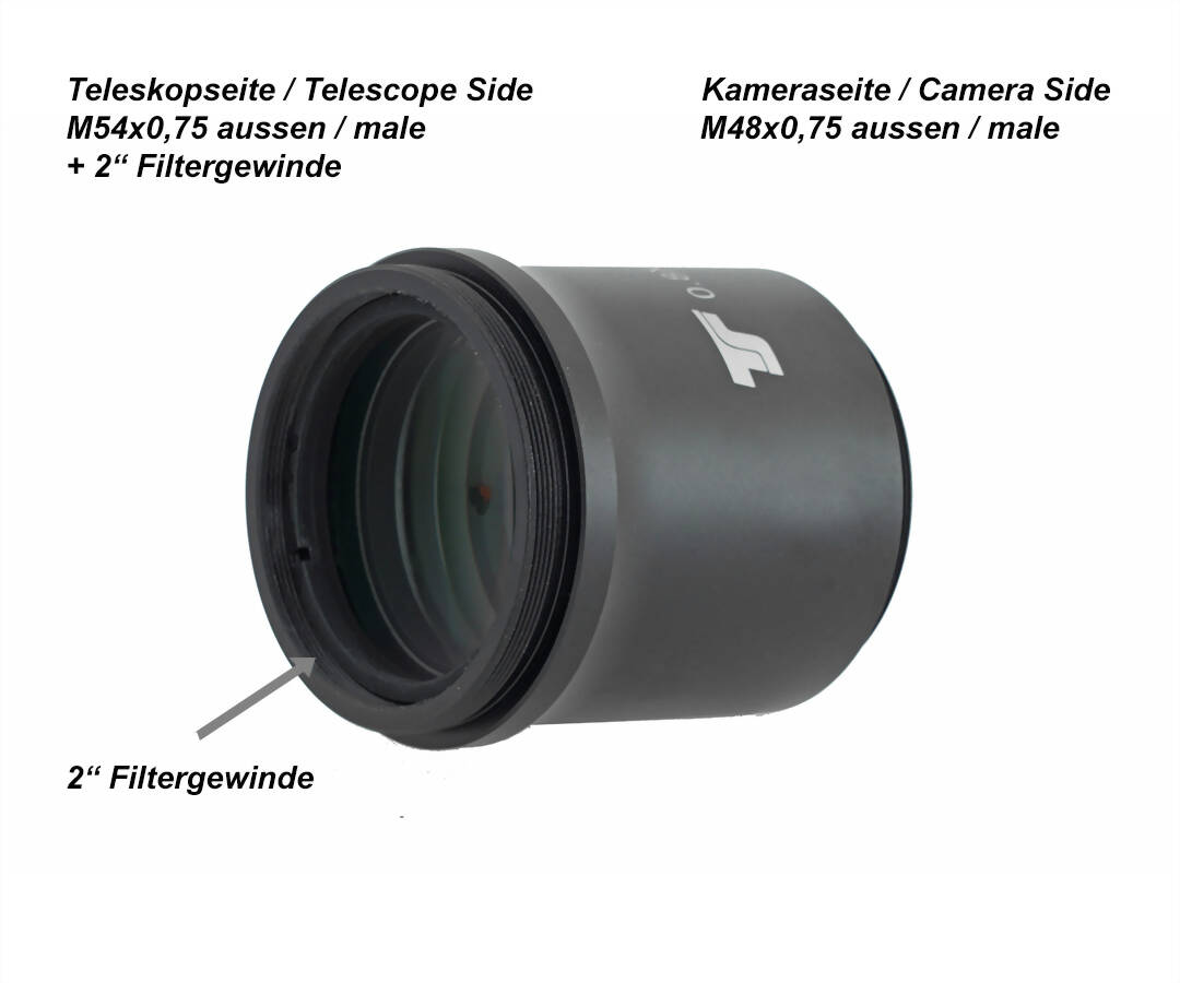 Réducteur de focale 0,80x pour lunettes ED et APO 60mm - TSOptics