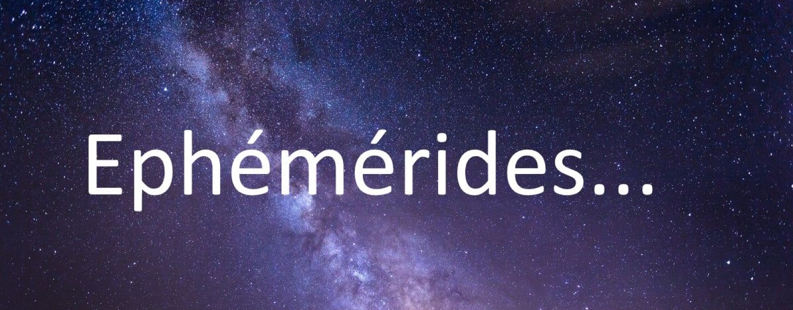 Éphémérides édition Mars 2025